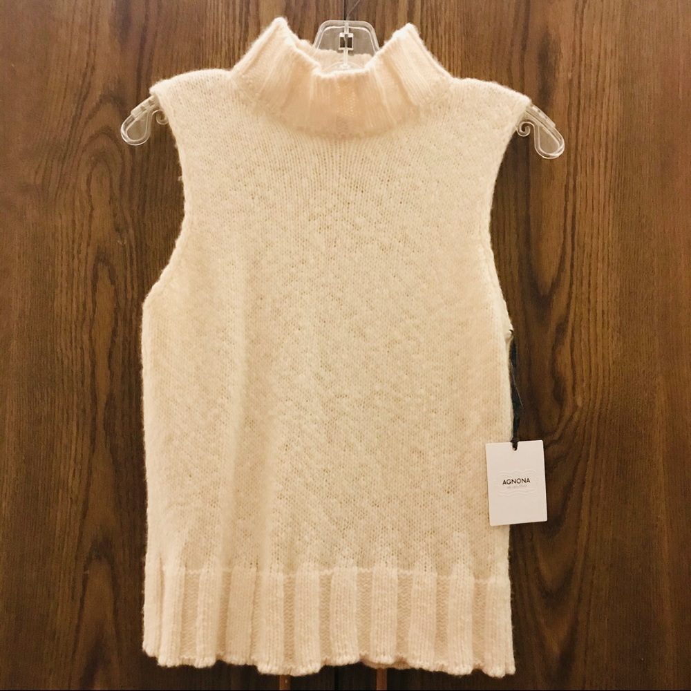 AGNONA NEW/TAGS 100% CASHMERE MOCK NECK SWEATER 8